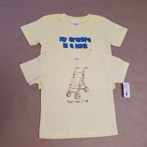 Little Teez T-Shirts 2 Pack Size 3T Yellow